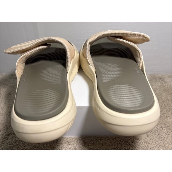 Adidas Alphabounce Slide 2.0 Sandals Cushioned Sole Beige Olive Men 5 Women 6 - Picture 6 of 12